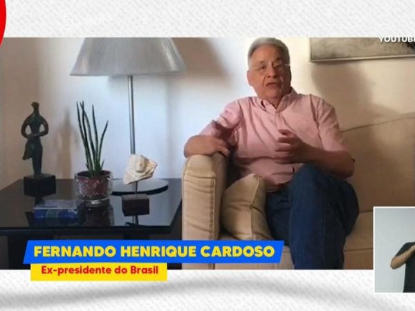 Ex-presidente Fernando Henrique Cardoso participa de encontro virtual no Dia do Trabalho — Foto: Divulgação/Reprodução