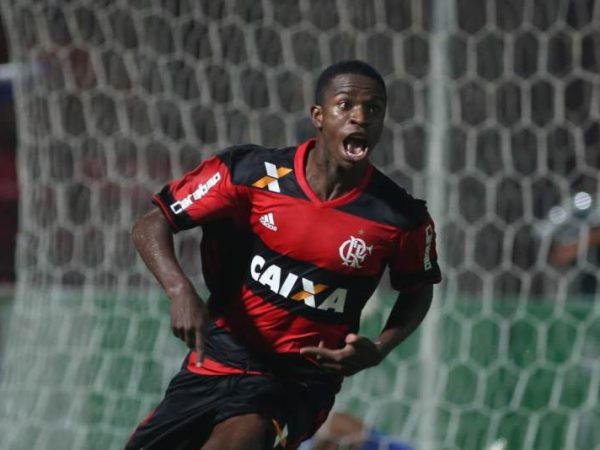 Vinícius Júnior fez o gol que deu a classificação ao Flamengo nos acréscimos (Foto: Staff Images / Flamengo)