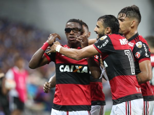 Flamengo derrotou o EMELEC, no Equador, com dois gols de Vinicius Júnior (Foto: Gilvan de Souza/Flamengo)