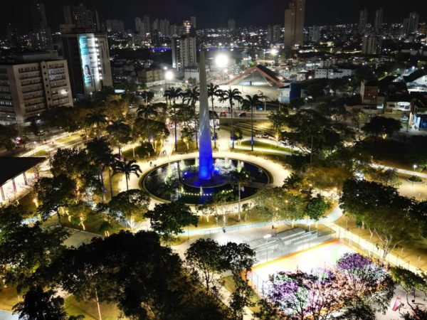 fonte-luminosa Fonte luminosa do Parque Evaldo Cruz, em Campina Grande — Foto: Sammyr Ramos/Codecom PMCG