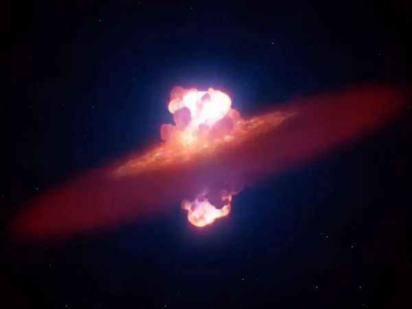 Chile - 13/11/2025 - ilustração de uma supernova. Crédito: Calcada/Divulgação via REUTERS/ Proibida reprodução.