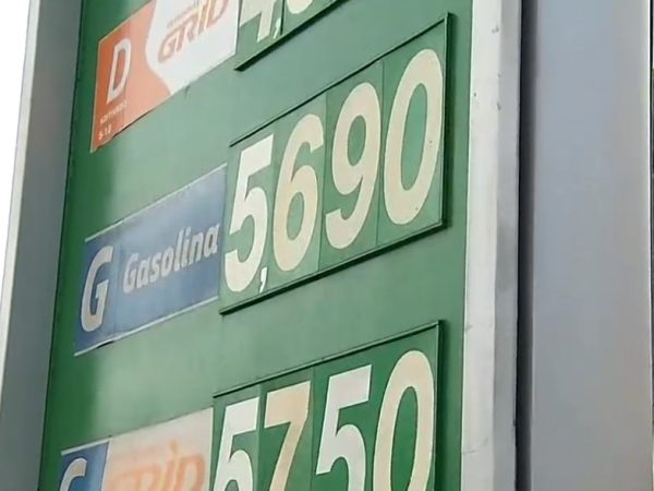 Gasolina chega a custar R$ 5,69 em postos de Natal — Foto: Reprodução/Inter TV Cabugi