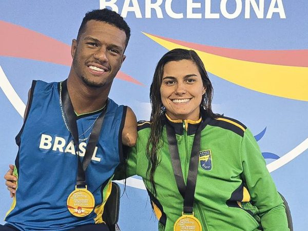 Brasília (DF), 22/03/2025  - Mariana Gesteira e Gabriel Araújo são destaque no circuito de natação paralímpica. Foto Arquivo pessoal.