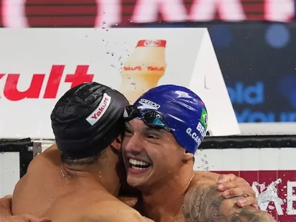 Guilherme Caribé fatura prata nos 50m livre do Mundial de piscina curta em 15/12/2024 - segunda prata do alteta que foi vice-campeão nos 100m livre