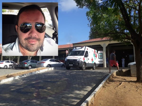 Dinorberg de Moura Almeida, de 36 anos, foi conduzido ao Hospital Regional do Seridó (Foto: Caicó na Rota da Notícia)