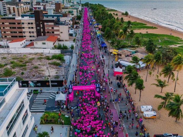 Prova de corrida em que idosa morreu em João Pessoa — Foto: Reprodução/Redes sociais/@maratonadejoaopessoa
