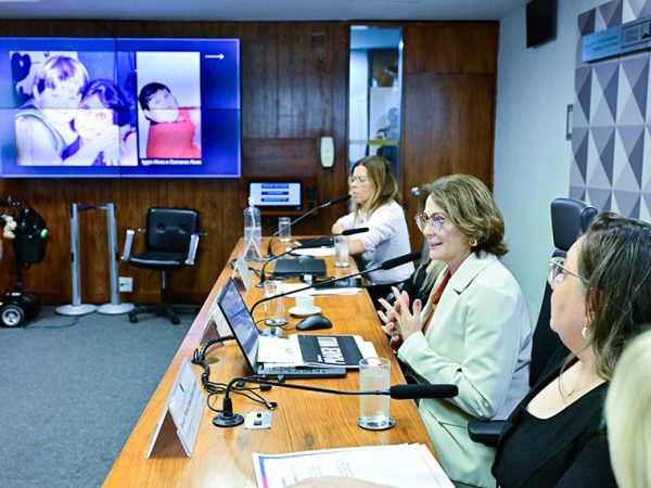Mesa: 
gerente de Saúde do Instituto Jô Clemente - Laboratório de Triagem Neonatal, Daniella Neves;
presidente da CDH, senadora Damares Alves (Republicanos-DF), conduz audiência;
presidente da Associação Maria Vitória de Doenças Raras (Amavi Raras) e vice-presidente da Federação Brasileira das Associações de Doenças Raras (Febrararas), Lauda Santos.