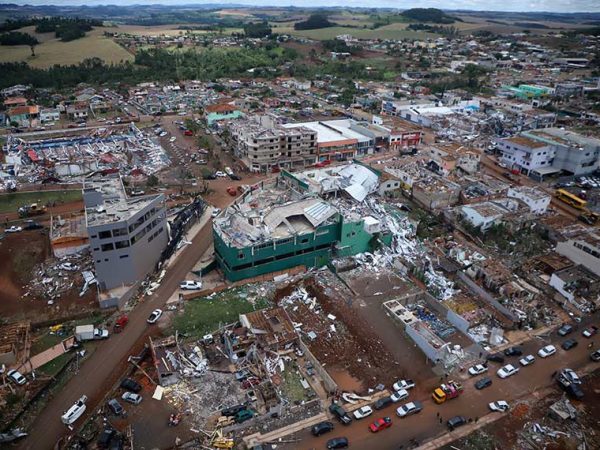 A cidade de Rio Bonito do Iguaçu, no Paraná, foi atingida por um tornado Ari Dias/AEN