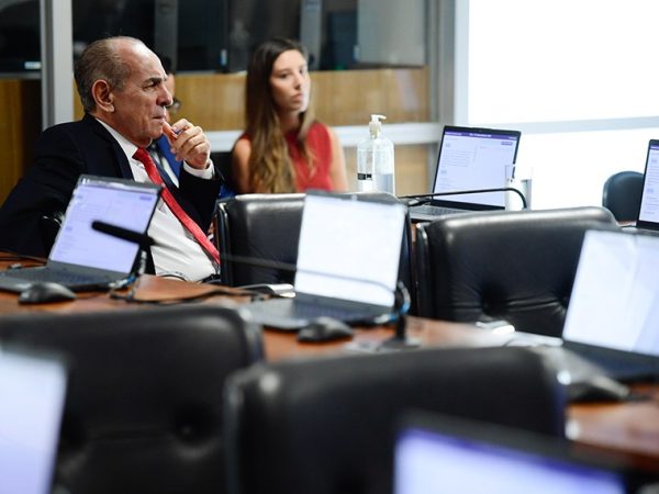 Em destaque, à bancada, senador Marcelo Castro (MDB-PI).