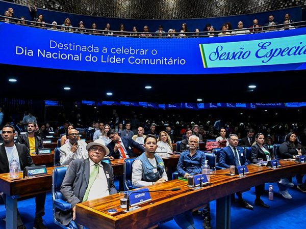 Convidados à bancada acompanham sessão especial.