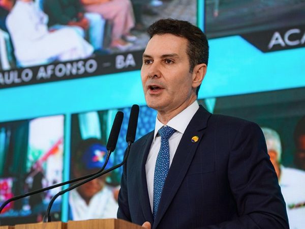 Ministro Jader Barbalho Filho durente cerimônia no Palácio do Planalto, em agosto Ministério das Cidades