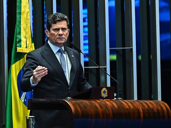 Em discurso, à tribuna, senador Sergio Moro (União-PR).