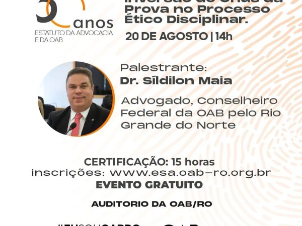 O tema será: 