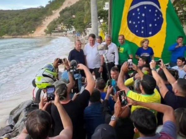 Foto da visita da Bolsonaro em 30 de novembro de 2023. — Foto: Crédito: Reprodução - Rede Social.