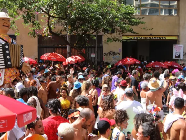 São Paulo (SP), 12/02/2024 - Desfile do bloco Forrozin Mariana Aydar na Consolação. Foto: Rovena Rosa/Agência Brasil