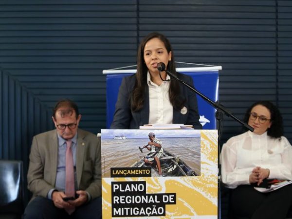 Lançamento do Plano Regional de Mitigação dos Impactos do Mercúrio. Analista de Políticas Públicas, líder de Redução de Impactos do Garimpo do WWF-Brasil, Ariene Cerqueira