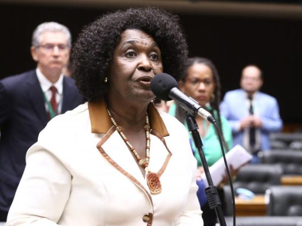 Deputada Benedita da Silva (PT-RJ) no Plenário da Câmara dos Deputados