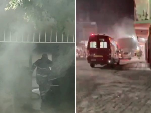 Incêndio aconteceu na madrugada desta quarta-feira (16) em Currai Novos — Foto: Reprodução