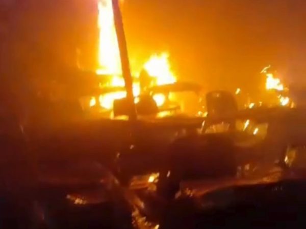 Incêndio destruiu sala de escola em São Gonçalo do Amarante — Foto: Alerta São Gonçalo/Reprodução