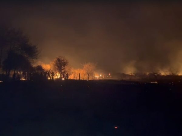 Incêndio florestal na zona rural de Apodi, no RN — Foto: Reprodução
