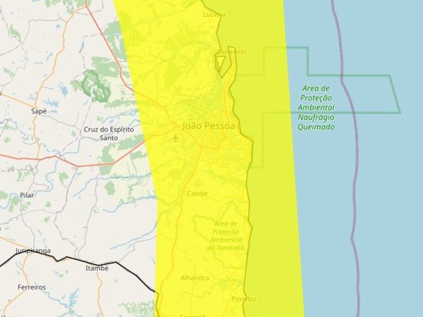 inmet Inmet emite alerta de perigo potencial de chuvas intensas para João Pessoa e mais de 14 cidades da PB — Foto: Reprodução / Inmet