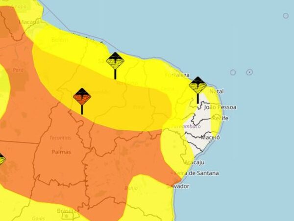 Alerta de chuvas intensas em cidades do RN — Foto: Divulgação/Inmet