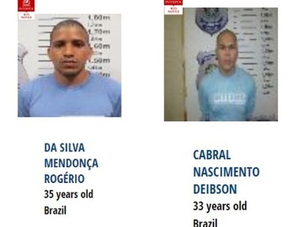 Nomes de fugitivos da Penitenciária Federal de Mossoró já aparece na lista da Interpol — Foto: Reprodução