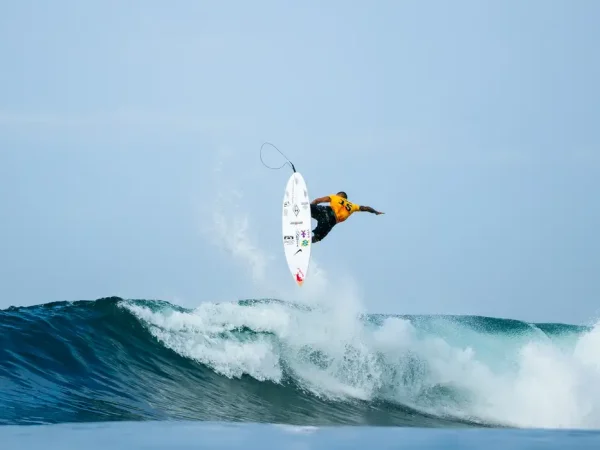 PUNTA ROCA, LA LIBERTAD, EL SALVADOR - APRIL 3: WSL Champion Italo Ferreira of Brazil surfs in Heat 6 of the Opening Round at the Surf City El Salvador Pro on April 3, 2025 at Punta Roca, La Libertad, El Salvador. (Photo by Aaron Hughes/World Surf League)