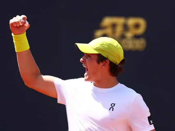 João Fonseca durante partida do Aberto da Itália
08/05/2025 REUTERS/Yves Herman