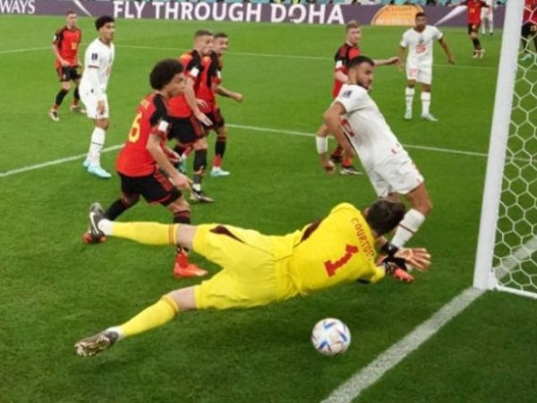 Marrocos venceu a Bélgica e assumiu a liderança do Grupo F da Copa do Mundo. — Foto: Reprodução