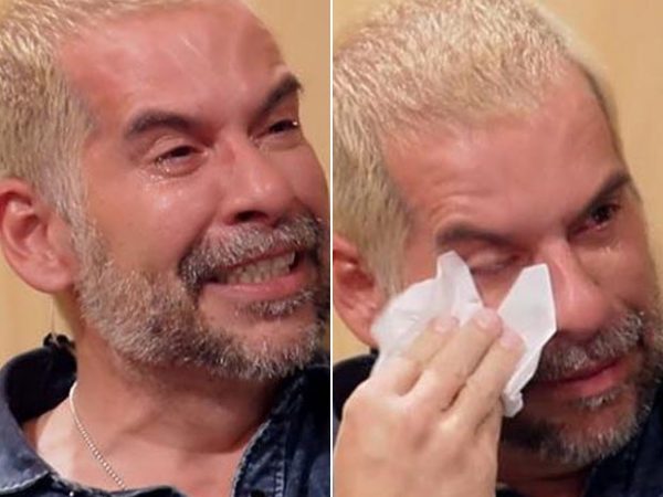 Ator não conteve as lágrimas durante último episódio de 'Tamanho Família' — Foto: Reprodução | Instagram .