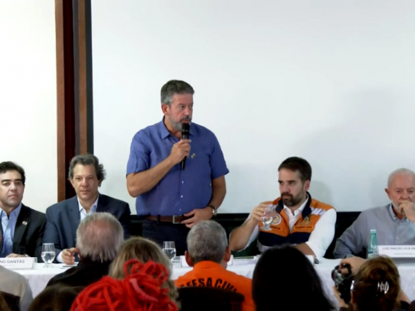 Lira discursa em reunião de trabalho em Porto Alegre - Reprodução