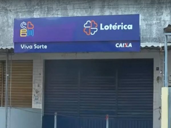 Lotérica onde o bilhete foi comprado tem porte pequeno e é localizada em Mangabeira, João Pessoa — Foto: TV Cabo Branco