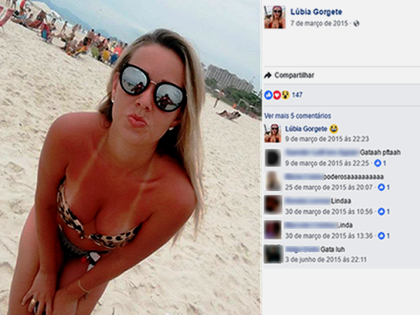 Lúbia Gorgete é acusada de integrar quadrilha de roubo a banco em MT (Foto: Reprodução / Facebook)