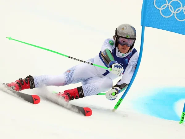 Milano Cortina 2026 Olympics - Alpine Skiing - Men's Giant Slalom Run 1 - Stelvio Ski Centre, Bormio, Italy - February 14, 2026.
Lucas Pinheiro Braathen of Brazil in action REUTERS/Denis Balibouse