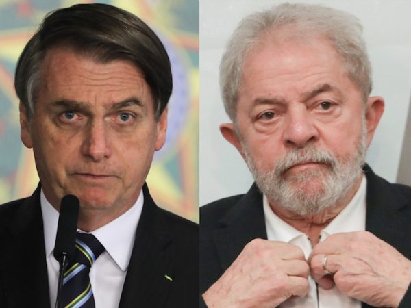 Bolsonaro e Lula. — Foto: Reprodução