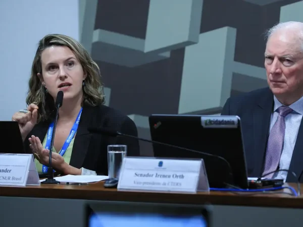 Brasília (DF) 01/07/2024 Comissão Temporária Externa do Senado para acompanhar as ações de enfrentamento à calamidade no Rio Grande do Sul durante audiência públic para debater os deslocamentos internos e a tragédia que afetou o estado. Foto Lula Marques/ Agência Brasil
