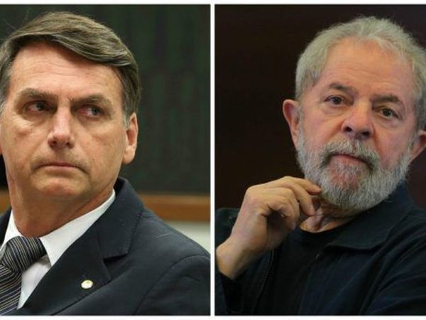 Presidente Bolsonaro e o ex-presidente Lula polarizam a disputa presidencial. — Foto: Reprodução