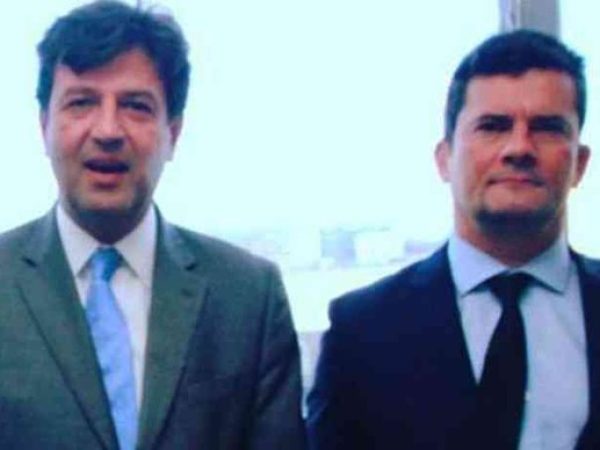 Ex-ministro da Saúde Henrique Mandetta postou foto com e o ex-ministro da Justiça Sergio Moro em sua rede social — Foto: Reprodução