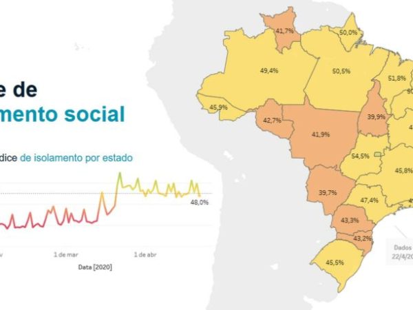 Levantamentos mais atualizados apontam isolamento de 49,9% dos potiguares e redução de mais de 60% no fluxo de veículos em Natal — Foto: In Loco/Divulgação