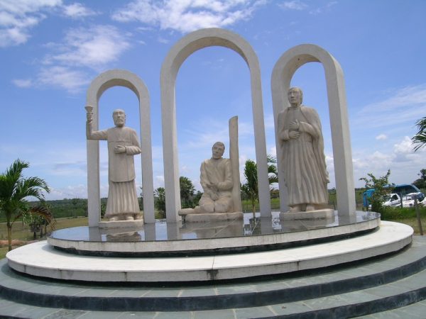 Monumento aos Santos Mártires de Cunhaú e Uruaçu, no Rio Grande do Norte — Foto: Cacilda Medeiros/Arquidiocese de Natal