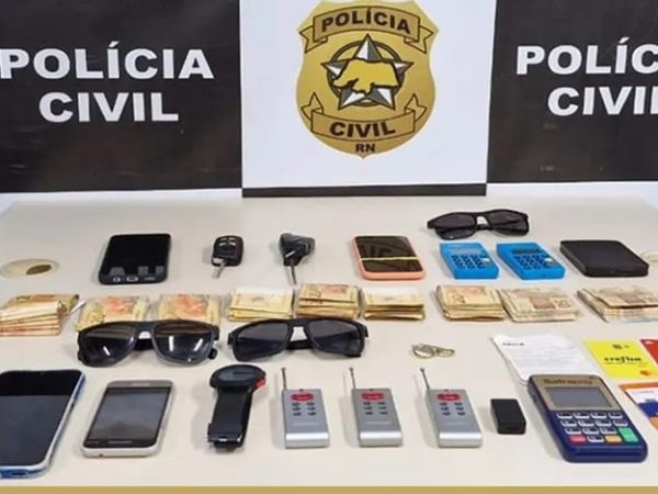 Material apreendido com suspeitos na Grande Natal — Foto: Polícia Civil/Divulgação