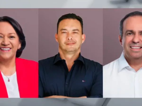 Fátima, Styvenson e Fábio Dantas, candidatos ao governo do RN. — Foto: Reprodução