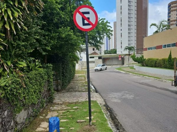 Trânsito é alterado no bairro de Miramar, em João Pessoa — Foto: Semob-JP/Divulgação