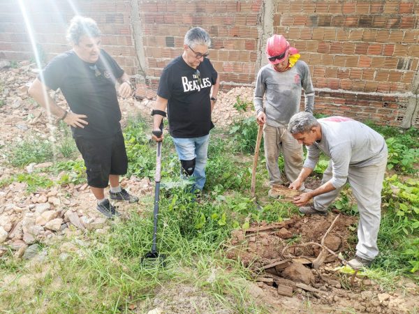 No local foi feito um trabalho de escavação do terreno, sob a responsabilidade do professor Jeronymo Tinôco. — Foto: Divulgação