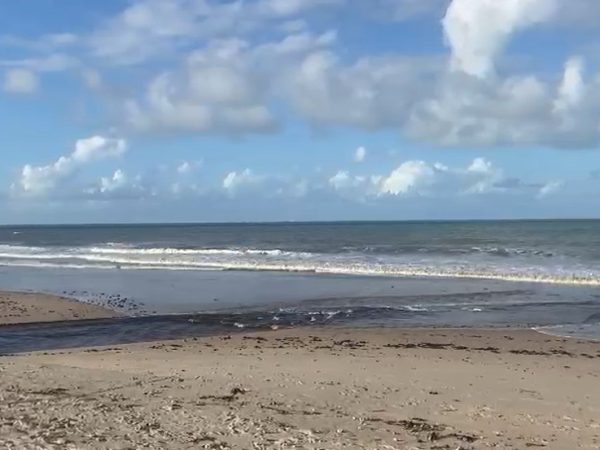 Ministério Público da Paraíba abre inquérito para investigar manchas no mar no Litoral da Paraíba — Foto: Diogo Pinheiro/TV Cabo Branco