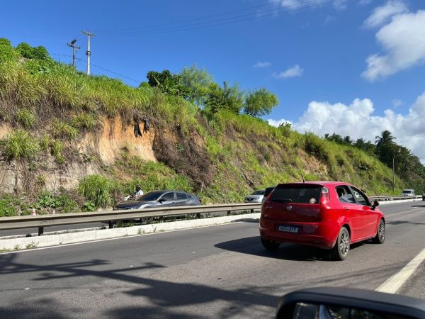 Obra de contenção de barreira do Castelo Branco interdita trânsito em faixa na BR 230 — Foto: DNIT/Divulgação