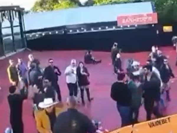 pancada Vídeo mostra momento de briga entre engenheiro morto e empresário em São João na Paraíba — Foto: Reprodução
