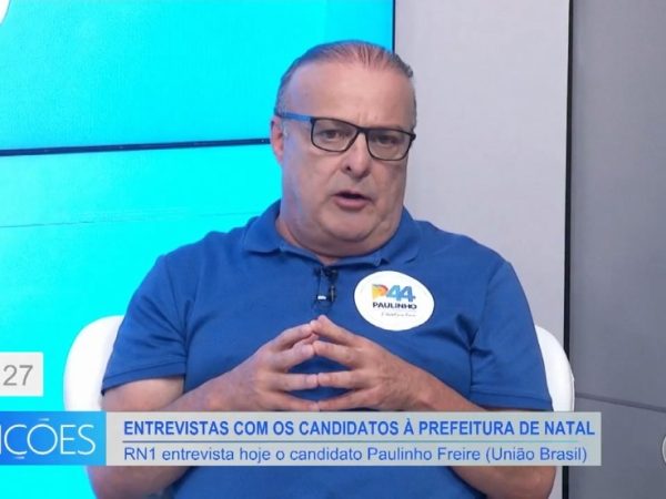 Paulinho Freire (União Brasil) concede entrevista ao RN1 — Foto: Inter TV Cabugi