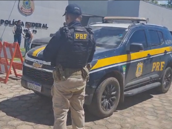 Polícia Rodoviária Federal em Marabá, após prisão de fugitivos de Mossoró. — Foto: Reprodução